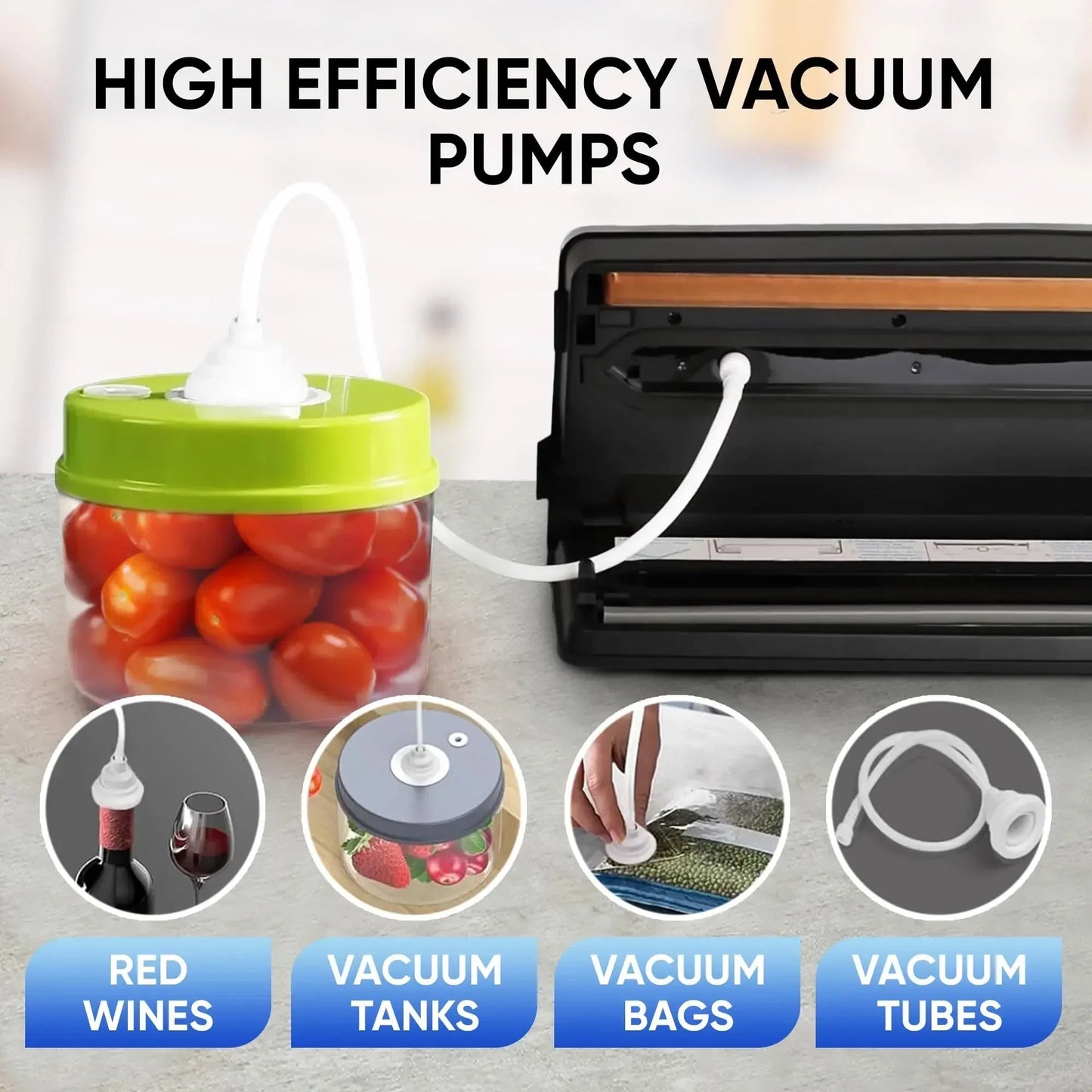 Vacuum Sealer Automatic Air Sealing Food Vacuum Sealer Machine for Dry and Moist Food 6 Modes with Build - in Cutter 5mm Heater - Tropical Treasures LTD