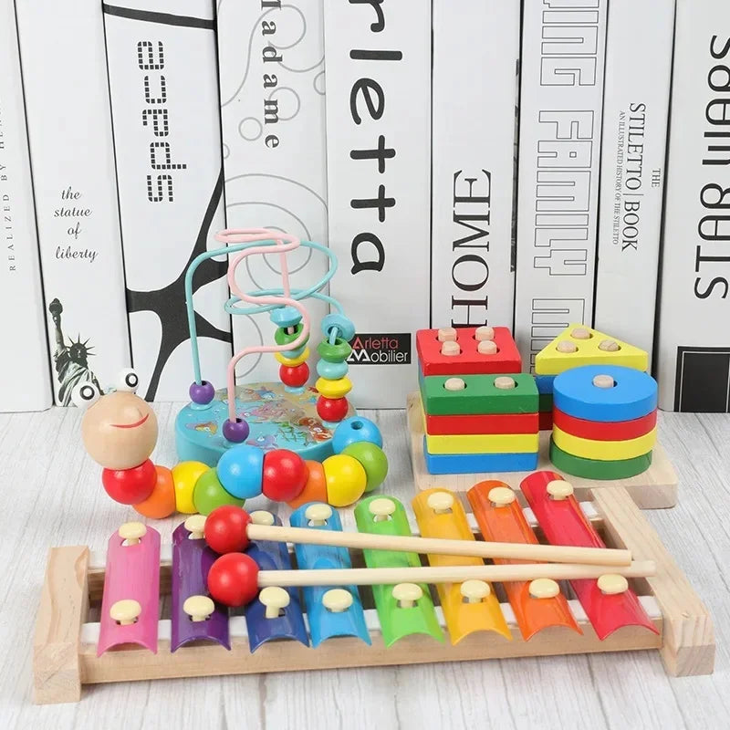 Baby Early Education Toys Mini Bead Stringing Musical Instrument Montessori