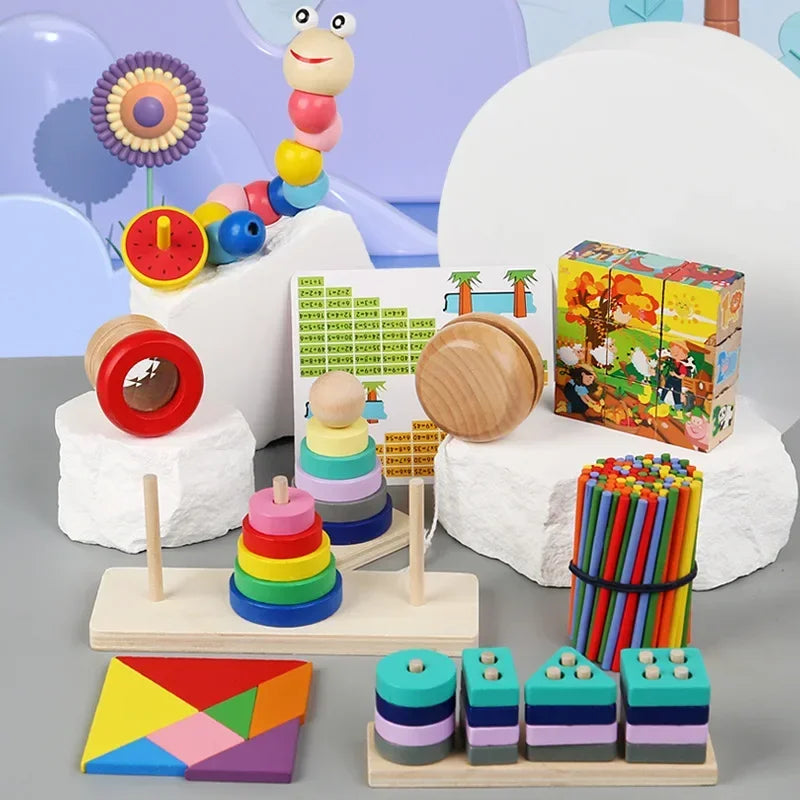 Baby Early Education Toys Mini Bead Stringing Musical Instrument Montessori
