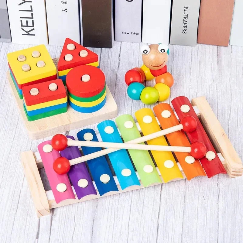 Baby Early Education Toys Mini Bead Stringing Musical Instrument Montessori