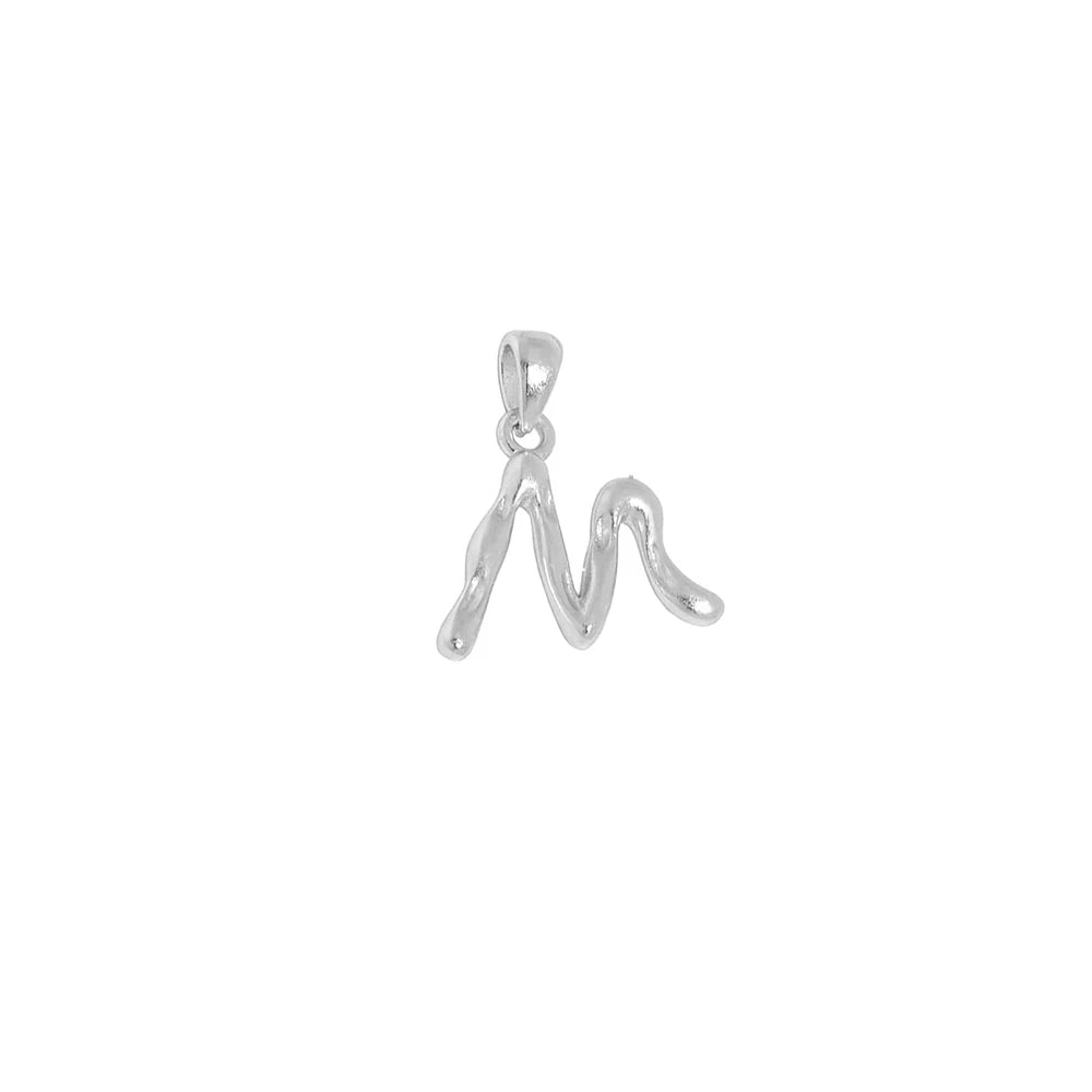Sterling Silver Gold Letter A-Z Initial Alphabet Charm Accessories Choker Chain Necklace Making Fine Jewelry
