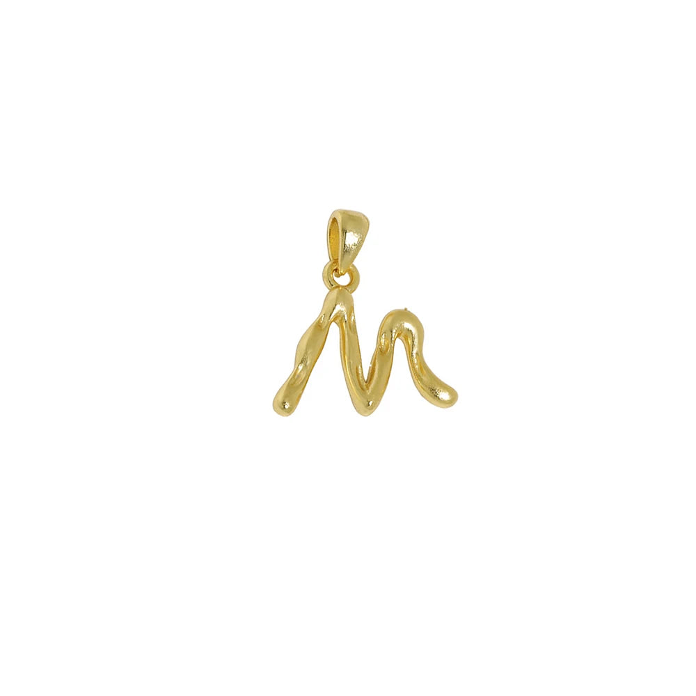 Sterling Silver Gold Letter A-Z Initial Alphabet Charm Accessories Choker Chain Necklace Making Fine Jewelry