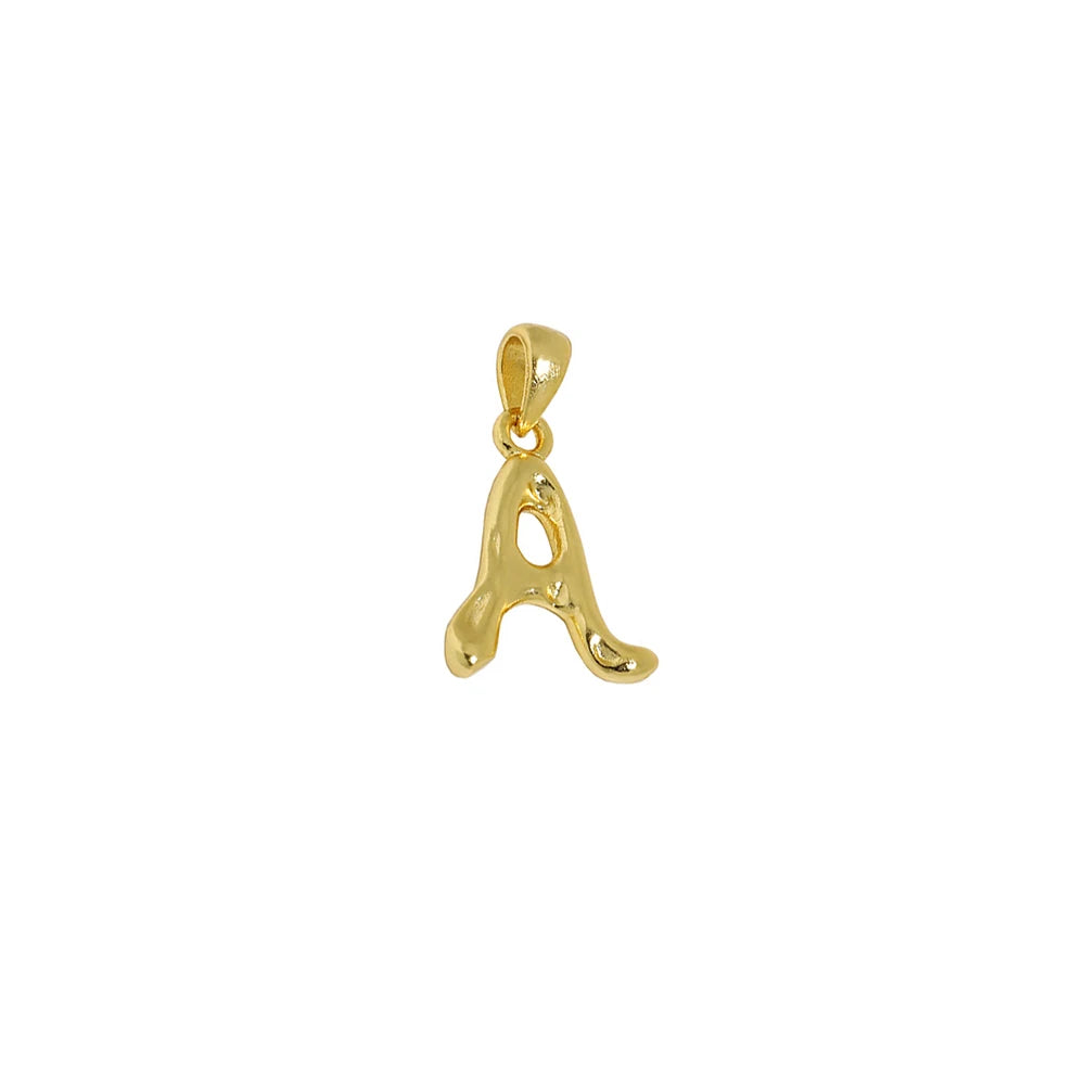 Sterling Silver Gold Letter A-Z Initial Alphabet Charm Accessories Choker Chain Necklace Making Fine Jewelry