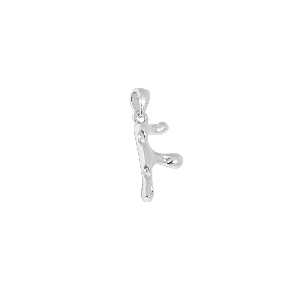 Sterling Silver Gold Letter A-Z Initial Alphabet Charm Accessories Choker Chain Necklace Making Fine Jewelry