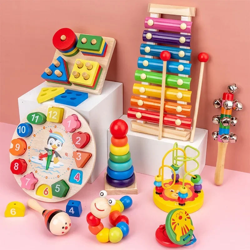 Baby Early Education Toys Mini Bead Stringing Musical Instrument Montessori