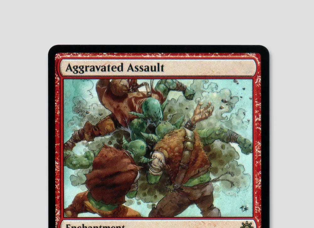 Aggravated Assault Foil/Holo TCG Magical proxy Cards Game Top Quality