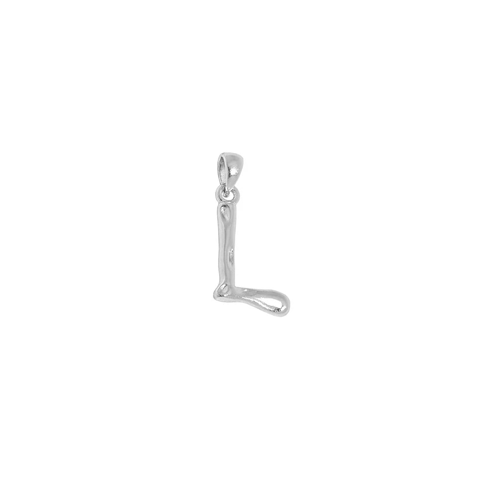 Sterling Silver Gold Letter A-Z Initial Alphabet Charm Accessories Choker Chain Necklace Making Fine Jewelry