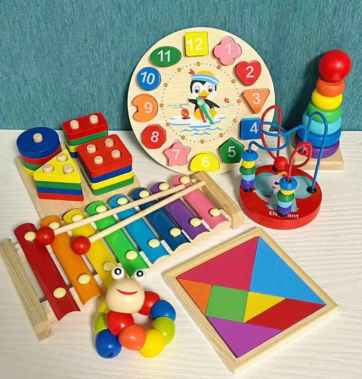 Baby Early Education Toys Mini Bead Stringing Musical Instrument Montessori