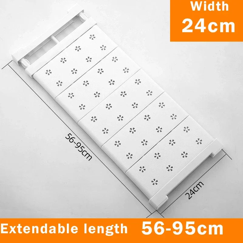 Adjustable Closet Organizer Storage Shelf Wall Mounted Rack Space Saving Wardrobe