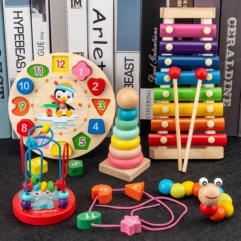 Baby Early Education Toys Mini Bead Stringing Musical Instrument Montessori