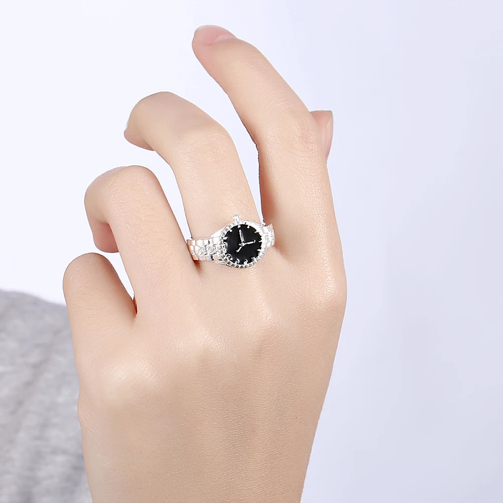 Sterling Silver Wrist Watch Wedding Rings Luxury Jewelry Accessories Jewellery