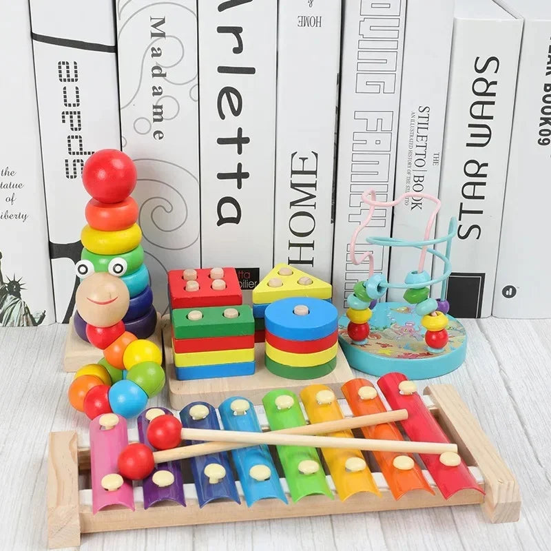 Baby Early Education Toys Mini Bead Stringing Musical Instrument Montessori