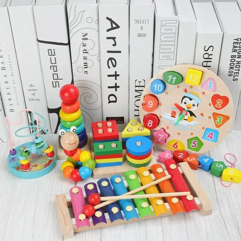 Baby Early Education Toys Mini Bead Stringing Musical Instrument Montessori