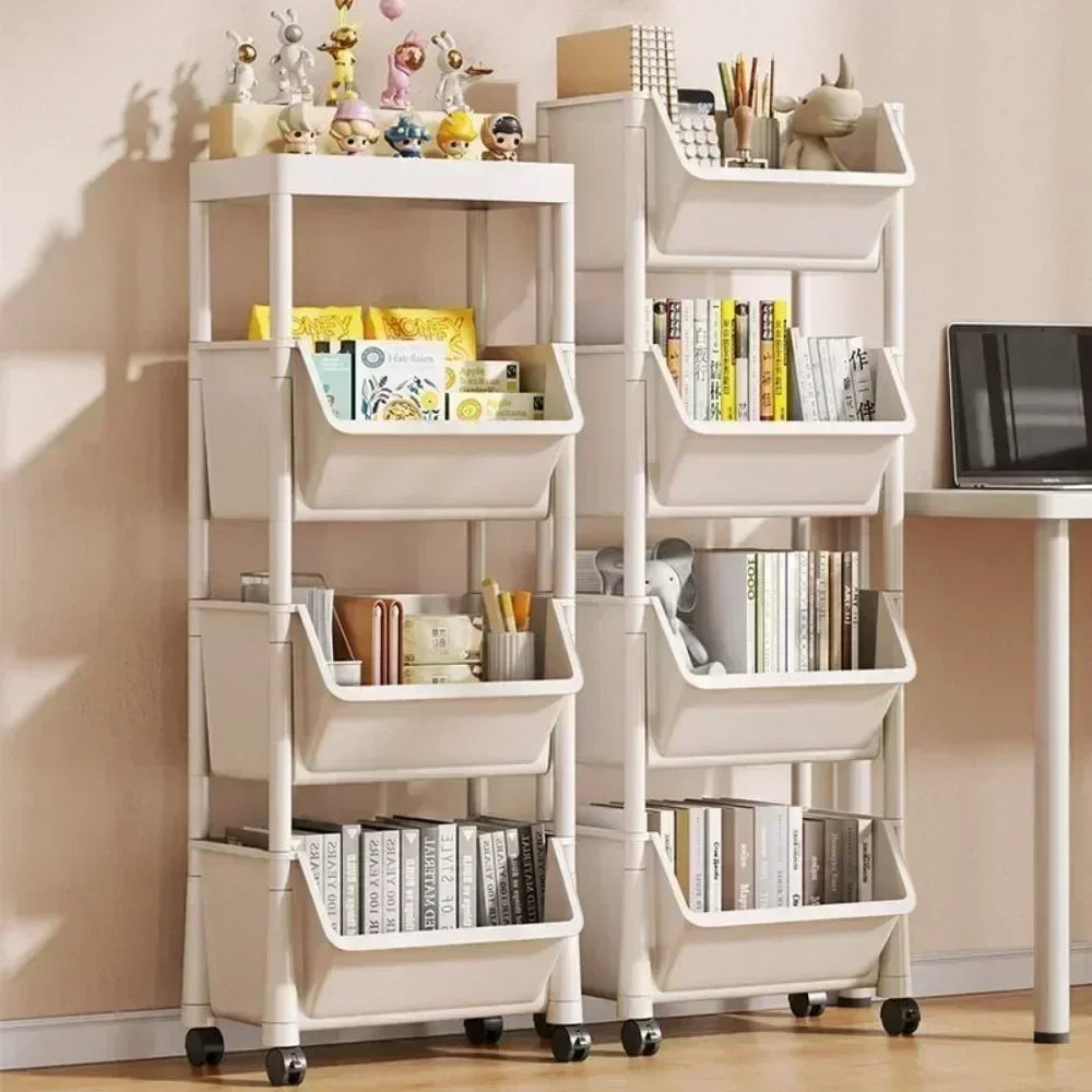 3-Tier Rotating Storage Cart with Wheels - Versatile and Stylish
