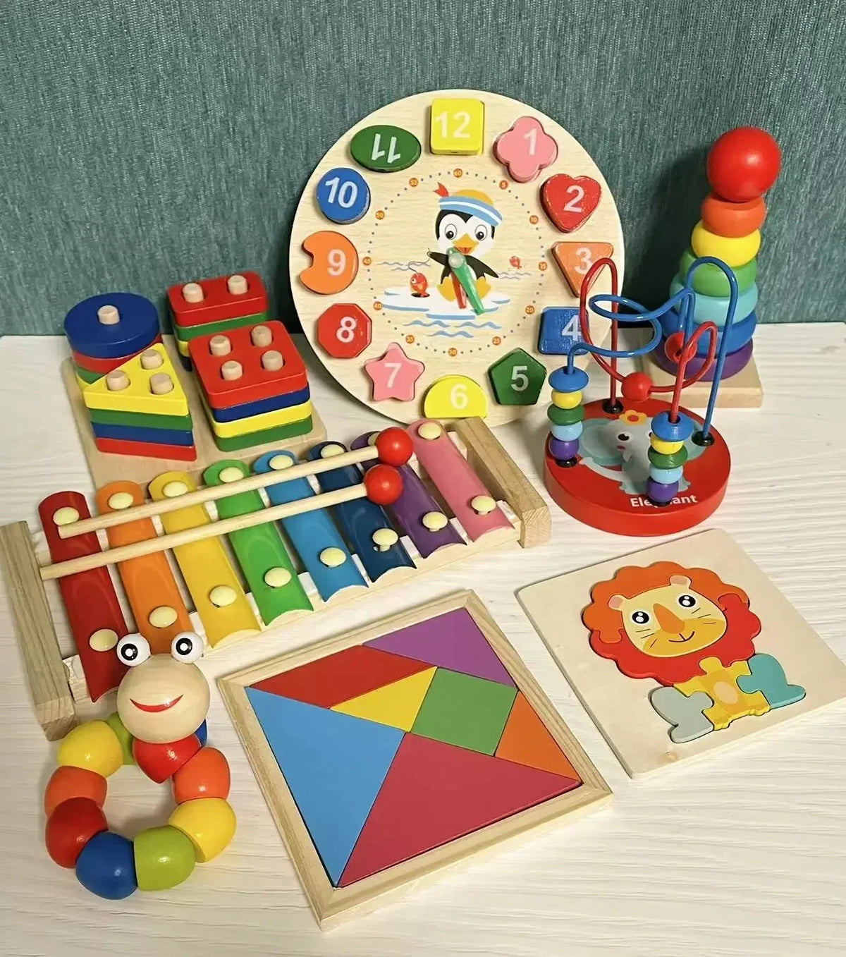 Baby Early Education Toys Mini Bead Stringing Musical Instrument Montessori