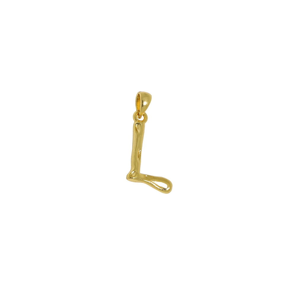 Sterling Silver Gold Letter A-Z Initial Alphabet Charm Accessories Choker Chain Necklace Making Fine Jewelry