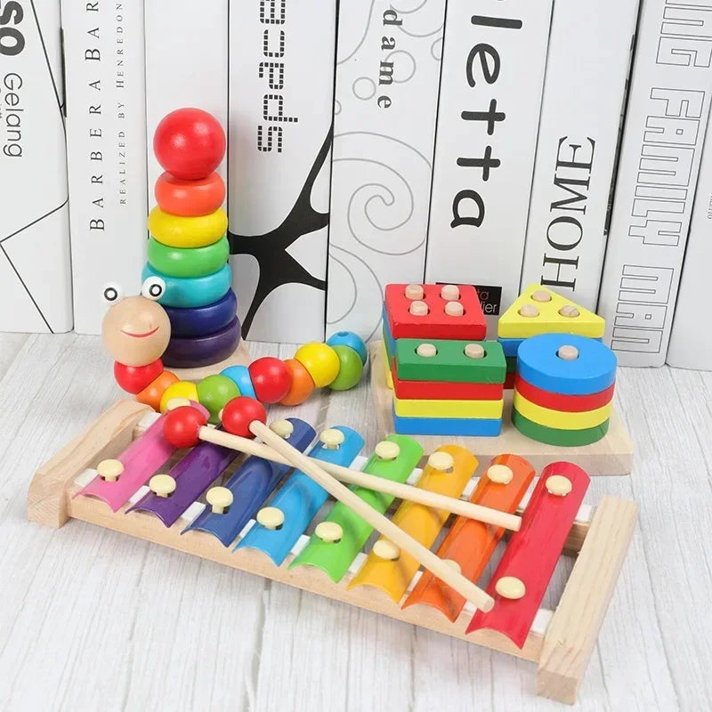 Baby Early Education Toys Mini Bead Stringing Musical Instrument Montessori