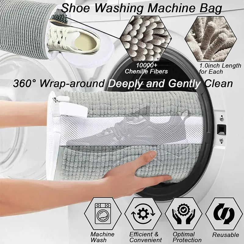 Durable Shoe Wash Bag,Travel Convenient Shoe Washing Bag,with Strong Zippers,Home Use Anti - Deformation Shoe Laundry Washing Bag - Tropical Treasures LTD