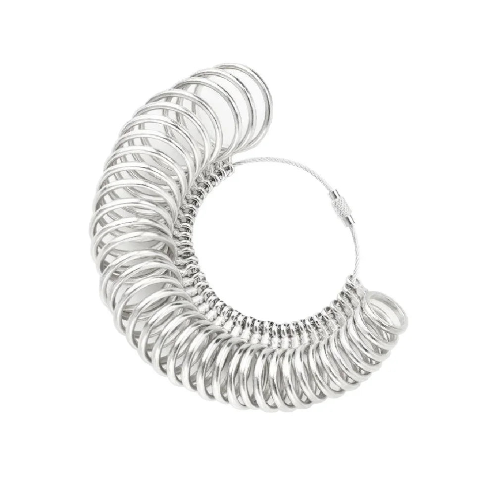 Metal Ring Sizer Mandrel Stainless Steel Finger Gauge Kit for Jewellery Sizing HK/US/JP/UK/EU Sizes Men Women Jewelry Measurement Tool - Tropical Treasures LTD