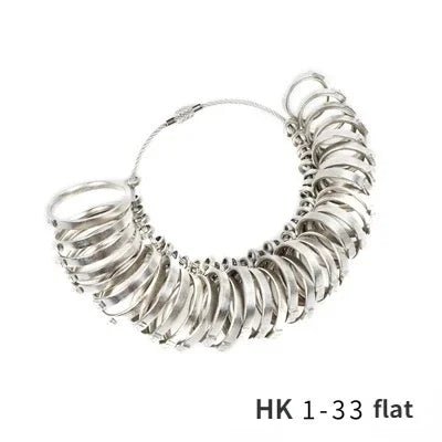 Metal Ring Sizer Mandrel Stainless Steel Finger Gauge Kit for Jewellery Sizing HK/US/JP/UK/EU Sizes Men Women Jewelry Measurement Tool - Tropical Treasures LTD