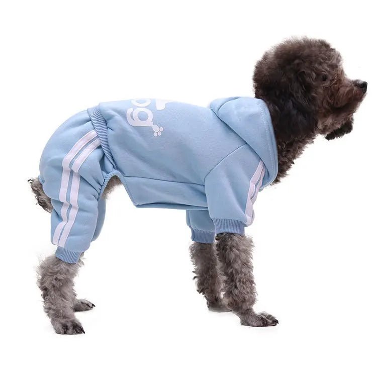 New Autumn and Winter Pet Dog Costume Four Legged Hoodie Button Up Clothing Cat Clothing Pet Supplies Puppy Clothes - Tropical Treasures LTD