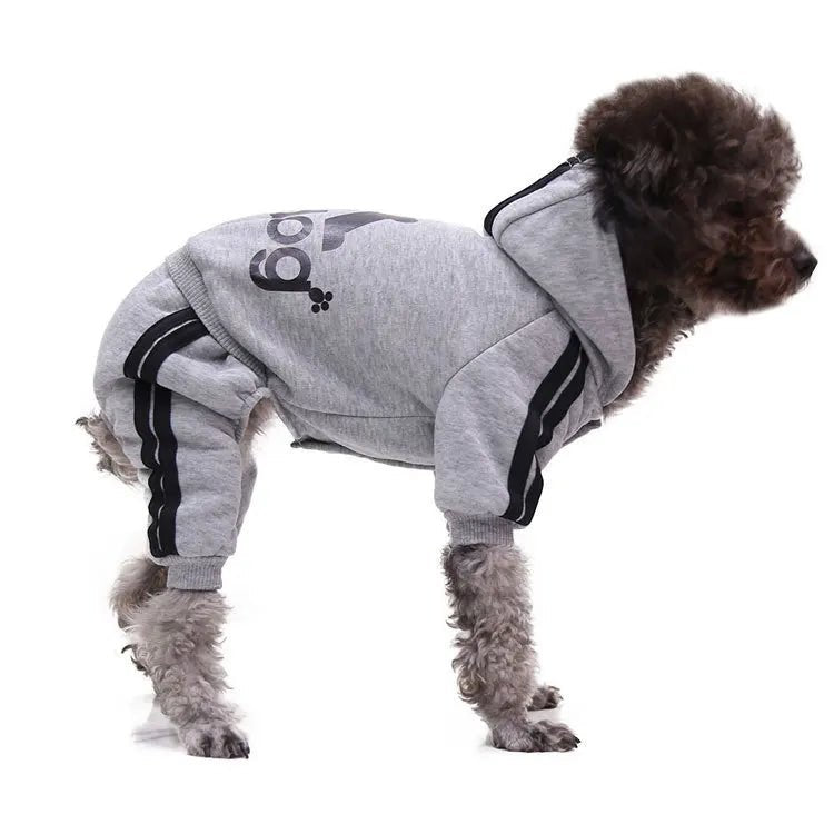 New Autumn and Winter Pet Dog Costume Four Legged Hoodie Button Up Clothing Cat Clothing Pet Supplies Puppy Clothes - Tropical Treasures LTD