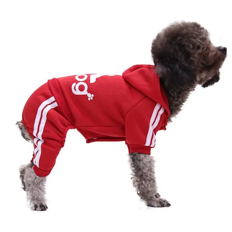 New Autumn and Winter Pet Dog Costume Four Legged Hoodie Button Up Clothing Cat Clothing Pet Supplies Puppy Clothes - Tropical Treasures LTD