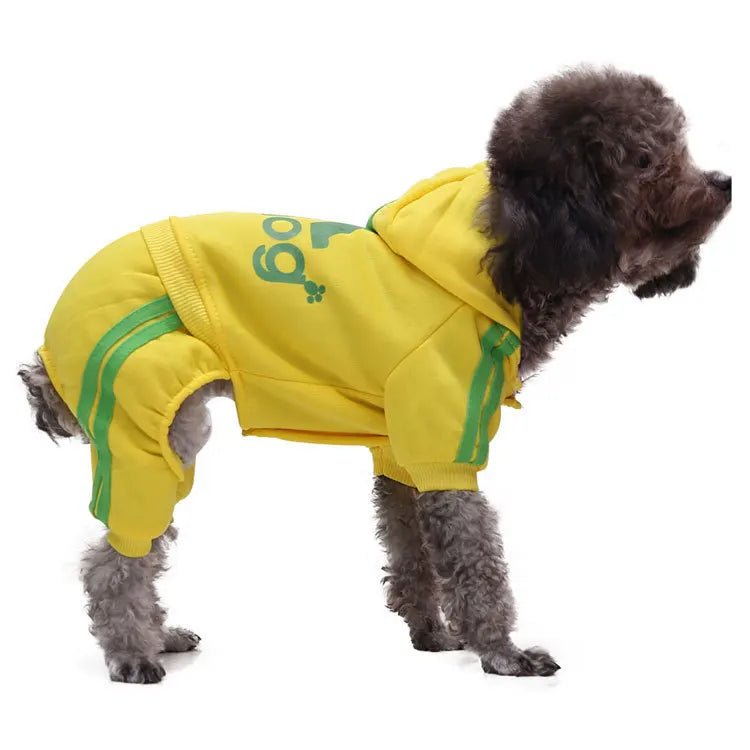 New Autumn and Winter Pet Dog Costume Four Legged Hoodie Button Up Clothing Cat Clothing Pet Supplies Puppy Clothes - Tropical Treasures LTD
