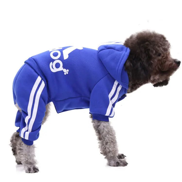 New Autumn and Winter Pet Dog Costume Four Legged Hoodie Button Up Clothing Cat Clothing Pet Supplies Puppy Clothes - Tropical Treasures LTD