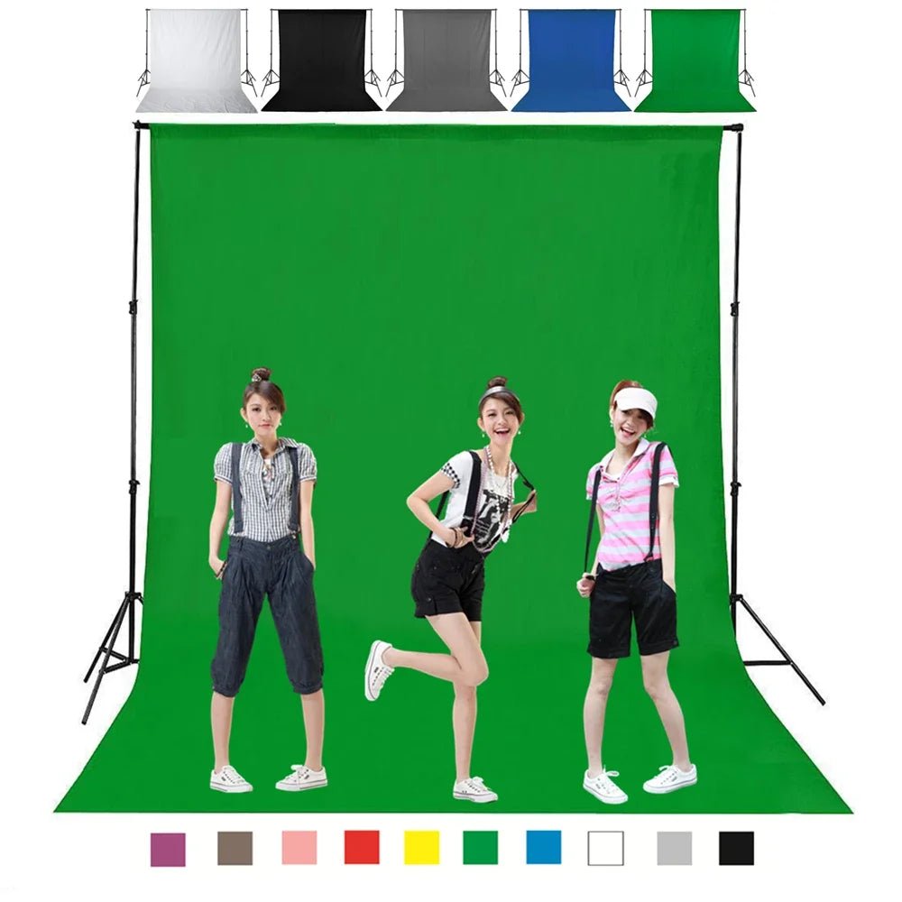Photography Studio Backdrop Background Screen Durable Non - woven Black White Green Gray Blue for Option - Tropical Treasures LTD
