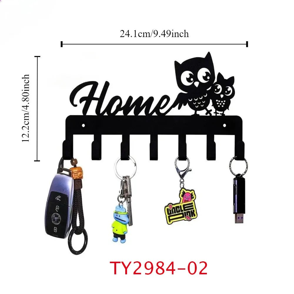 Stylish 1pc Wall Mounted Sweet Home Key Holder: Keep Your Keys Organized with This Creative Front Door Key Wall Hook - Tropical Treasures LTD