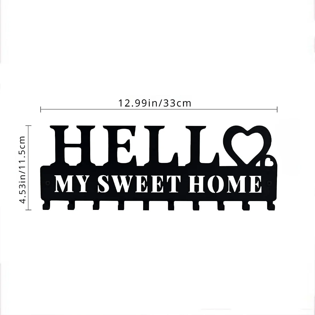 Stylish 1pc Wall Mounted Sweet Home Key Holder: Keep Your Keys Organized with This Creative Front Door Key Wall Hook - Tropical Treasures LTD