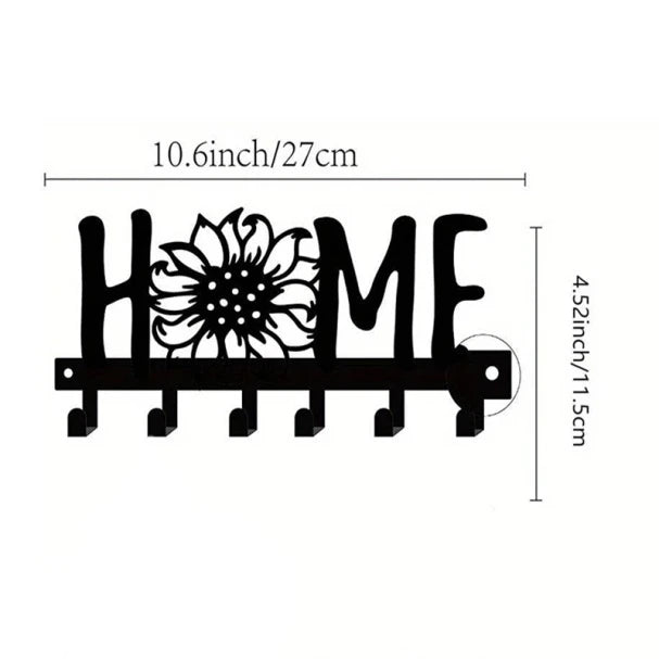 Stylish 1pc Wall Mounted Sweet Home Key Holder: Keep Your Keys Organized with This Creative Front Door Key Wall Hook - Tropical Treasures LTD