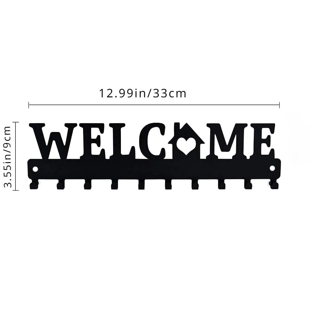 Stylish 1pc Wall Mounted Sweet Home Key Holder: Keep Your Keys Organized with This Creative Front Door Key Wall Hook - Tropical Treasures LTD