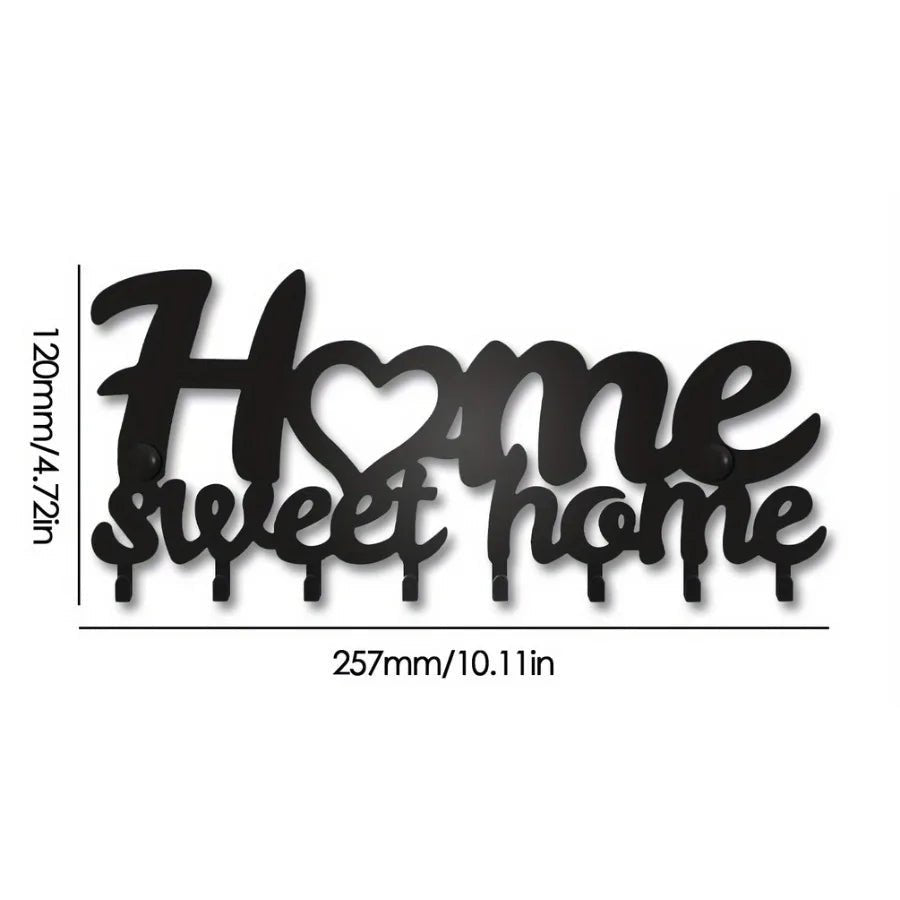 Stylish 1pc Wall Mounted Sweet Home Key Holder: Keep Your Keys Organized with This Creative Front Door Key Wall Hook - Tropical Treasures LTD