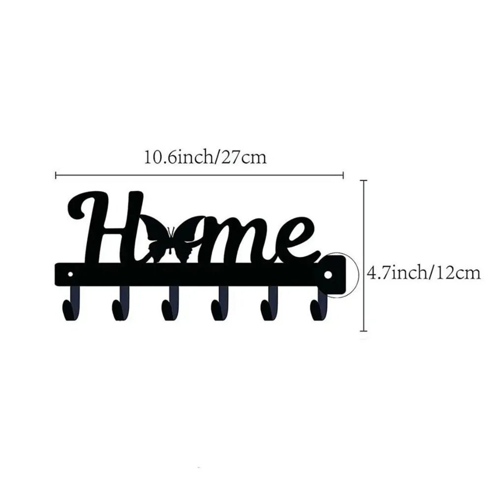 Stylish 1pc Wall Mounted Sweet Home Key Holder: Keep Your Keys Organized with This Creative Front Door Key Wall Hook - Tropical Treasures LTD