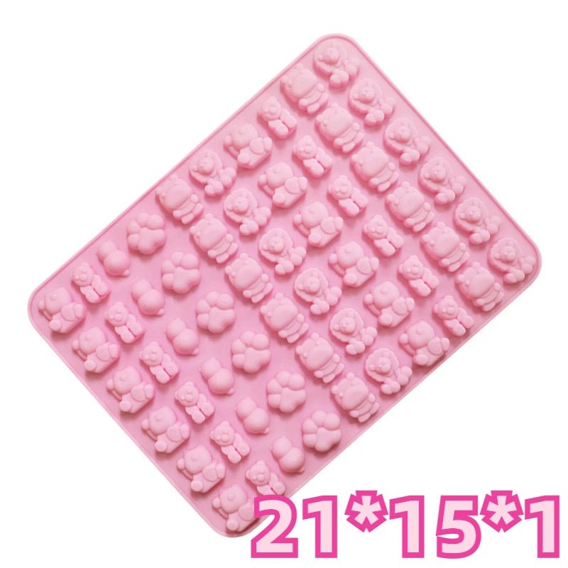 Mix Fruit Animal Silicone Chocolate Mold Rabbit Fish Fudge Candy Jelly Mould Geometry Heart Cake Decor Baking Set Ice Tray Gifts - Tropical Treasures LTD