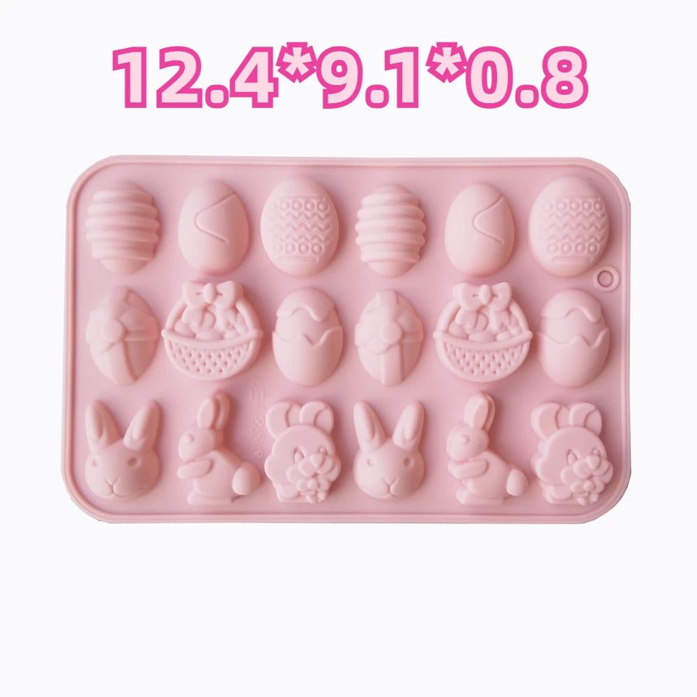 Mix Fruit Animal Silicone Chocolate Mold Rabbit Fish Fudge Candy Jelly Mould Geometry Heart Cake Decor Baking Set Ice Tray Gifts - Tropical Treasures LTD