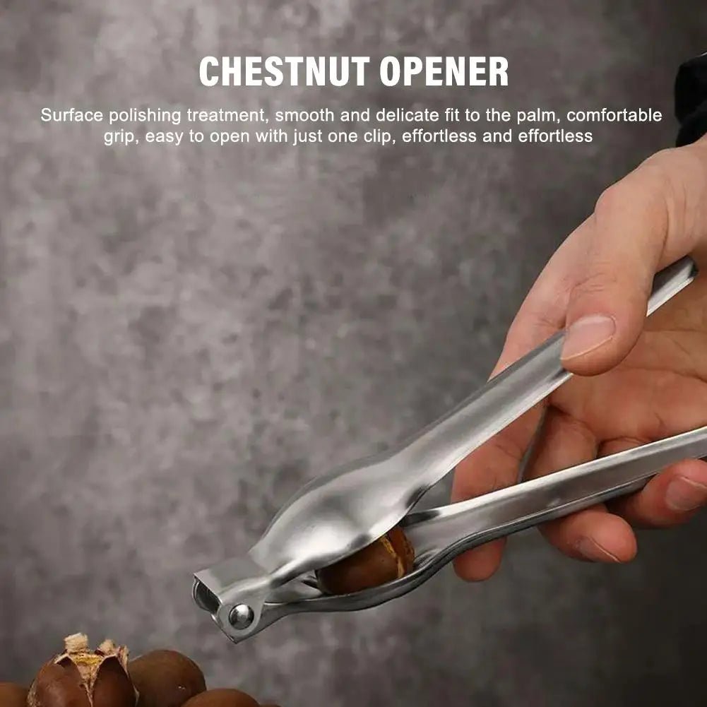 Stainless Steel Quick Chestnut Opener 2 - in - 1 Walnut Pliers Cutter Nut Cracker Sheller Eco - Friendly Kitchen Tool - Tropical Treasures LTD