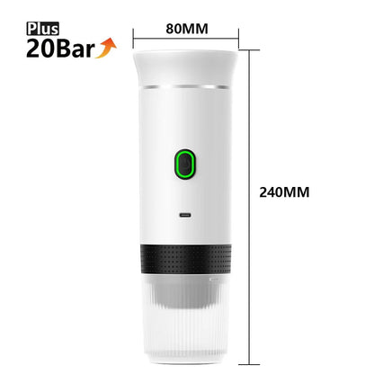 Wireless Electric Portable Espresso Coffee Machine for Car & Home Camping Coffee Maker 3 - in - 1 Capsule Powder Travel Coffee Maker - Tropical Treasures LTD
