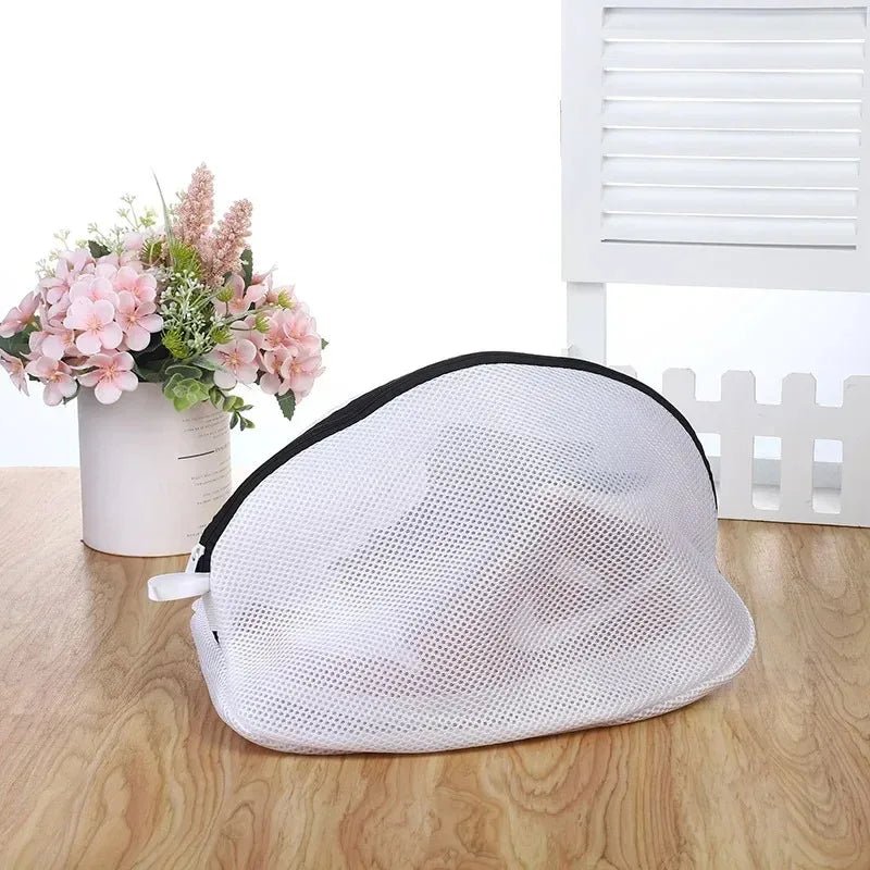 Mesh Laundry Bag with Zipper for Washing Machine Travel Shoe Storage Organizer Polyester Protective Clothing Box - Tropical Treasures LTD