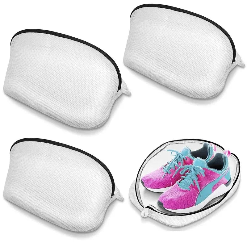 Mesh Laundry Bag with Zipper for Washing Machine Travel Shoe Storage Organizer Polyester Protective Clothing Box - Tropical Treasures LTD