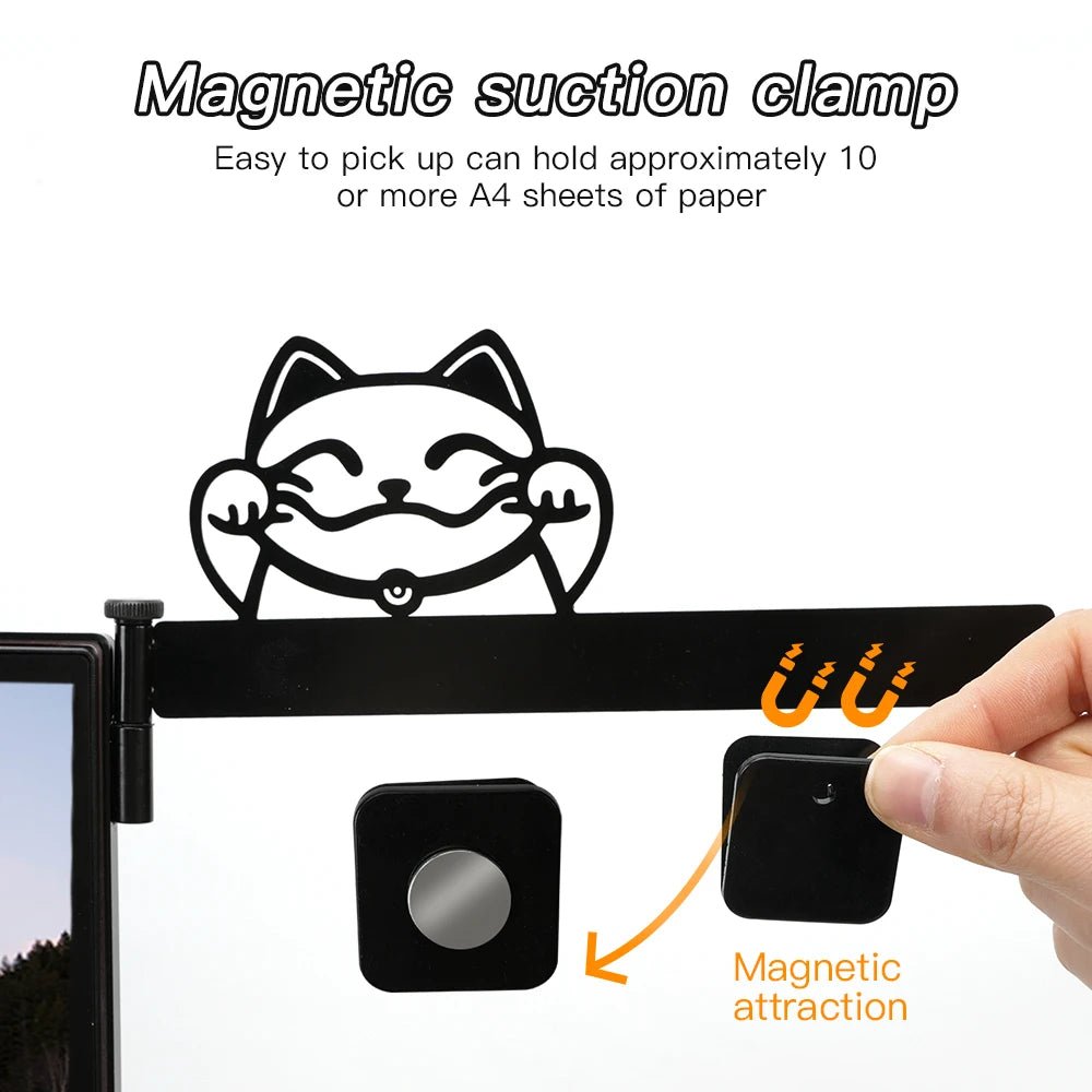 3M Computer Monitor Foldout Folder Document Clip Paper Copy for Typing Reading Adhesive LCD Clip Rotatable Left Right Side Mount - Tropical Treasures LTD
