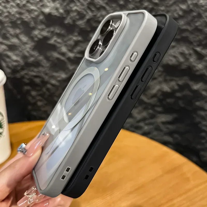 Luxury Shockproof Magnetic Clear iPhone Case - Magsafe Compatible Wireless Charging Compatible Dustproof Non - Slip Mobile Cover - Tropical Treasures LTD