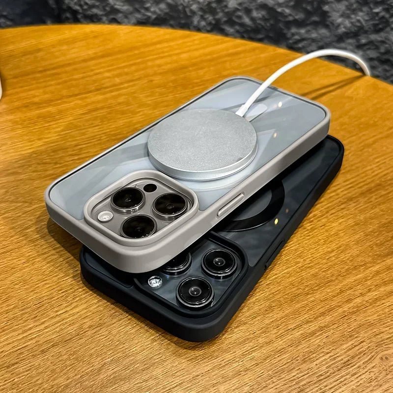 Luxury Shockproof Magnetic Clear iPhone Case - Magsafe Compatible Wireless Charging Compatible Dustproof Non - Slip Mobile Cover - Tropical Treasures LTD