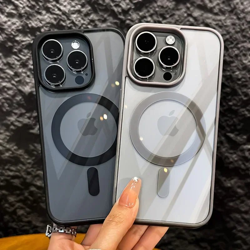 Luxury Shockproof Magnetic Clear iPhone Case - Magsafe Compatible Wireless Charging Compatible Dustproof Non - Slip Mobile Cover - Tropical Treasures LTD