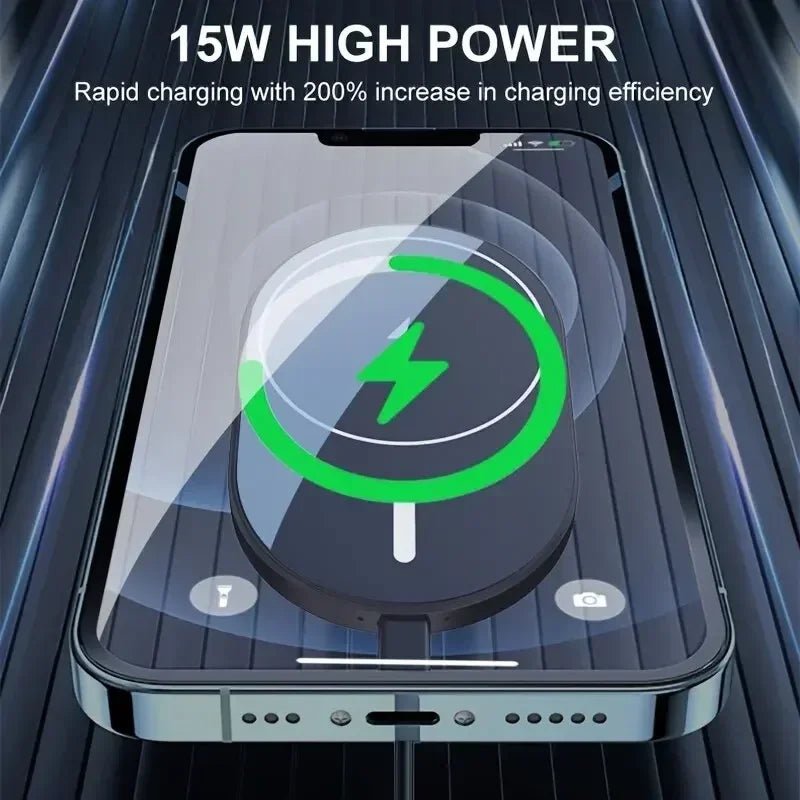 Magnetic Car Wireless Charger Macsafe for iPhone 12 13 14 15 Pro Max Air Vent Car Phone Holder Stand Fast Car Charging Station - Tropical Treasures LTD