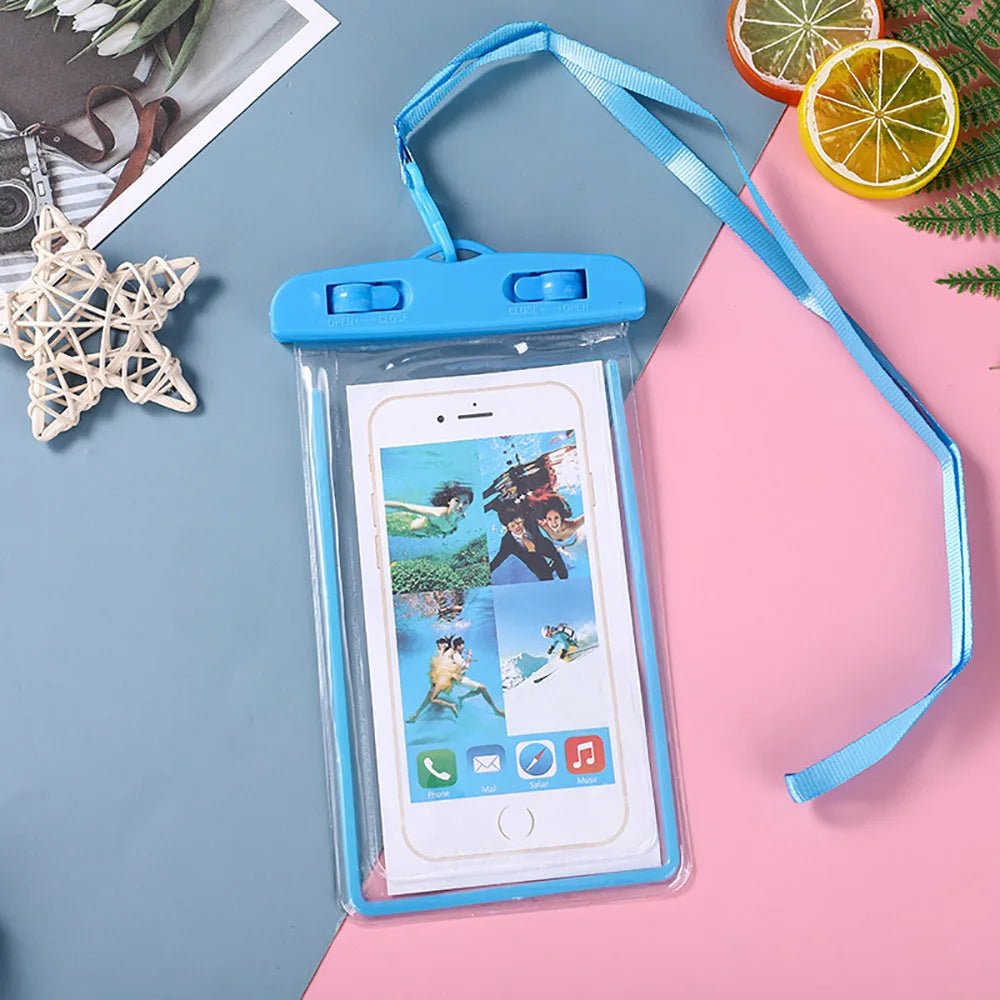 Waterproof Phone Case for 6.5inch Mobile Transparent Pouch Bag with Double Switch Design Sensitive Touch Cover Underwater Dry Bag - Tropical Treasures LTD
