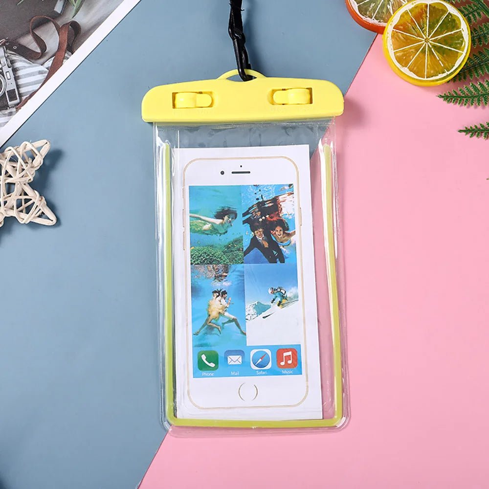 Waterproof Phone Case for 6.5inch Mobile Transparent Pouch Bag with Double Switch Design Sensitive Touch Cover Underwater Dry Bag - Tropical Treasures LTD