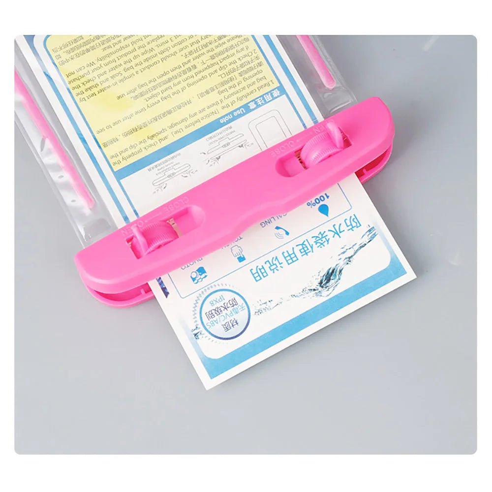 Waterproof Phone Case for 6.5inch Mobile Transparent Pouch Bag with Double Switch Design Sensitive Touch Cover Underwater Dry Bag - Tropical Treasures LTD
